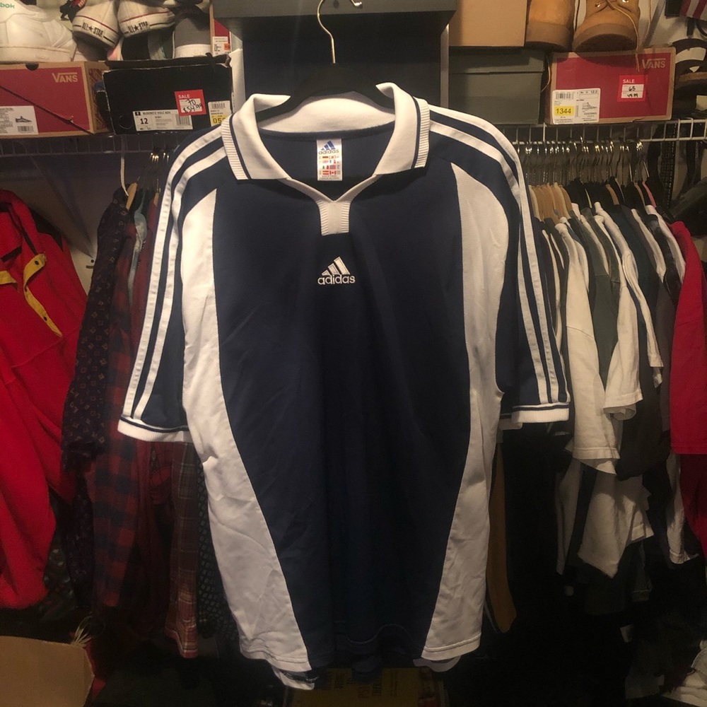 Vintage Adidas soccer polo